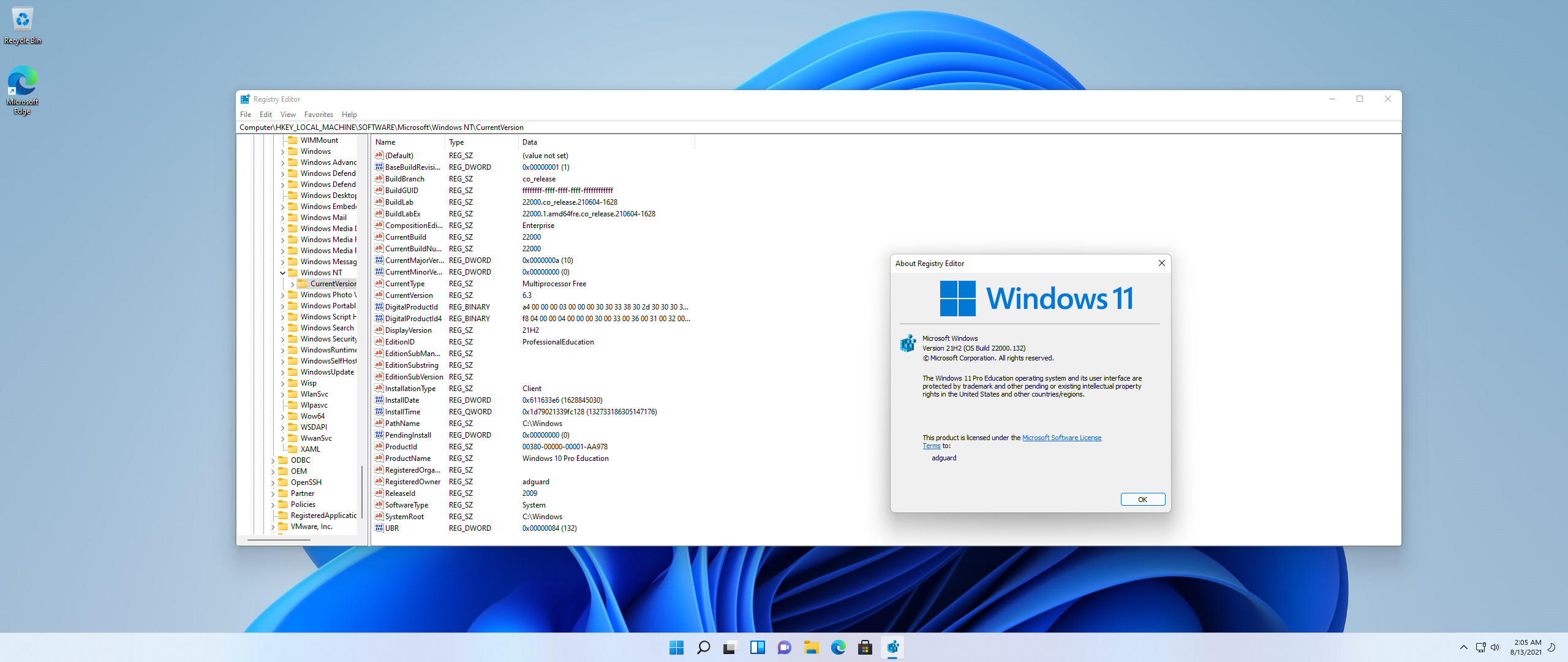 Windows 11 DEV, Version 21H2 with Update AIO (x64) by adguard