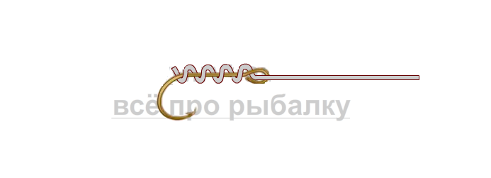 рыболовные узлы - как привязать крючок Ребека картинка 1
