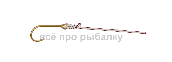 рыболовные узлы - как привязать крючок Ребека картинка 4